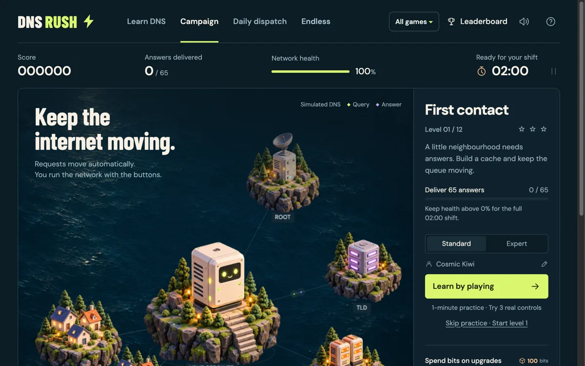 DNS Rush, the resolver strategy game on InsideDNS
